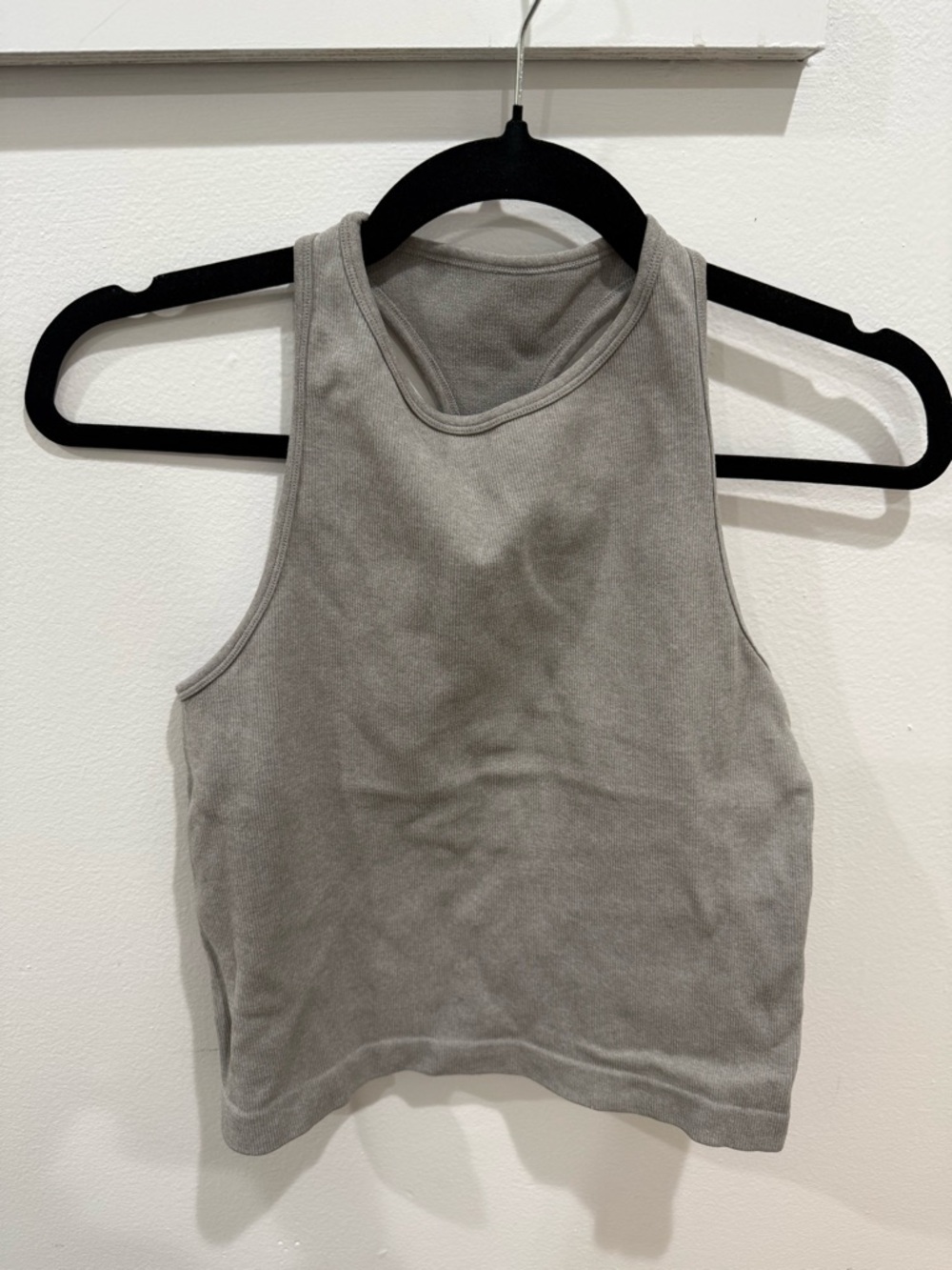 Free People Gray Ribbed Tank Top